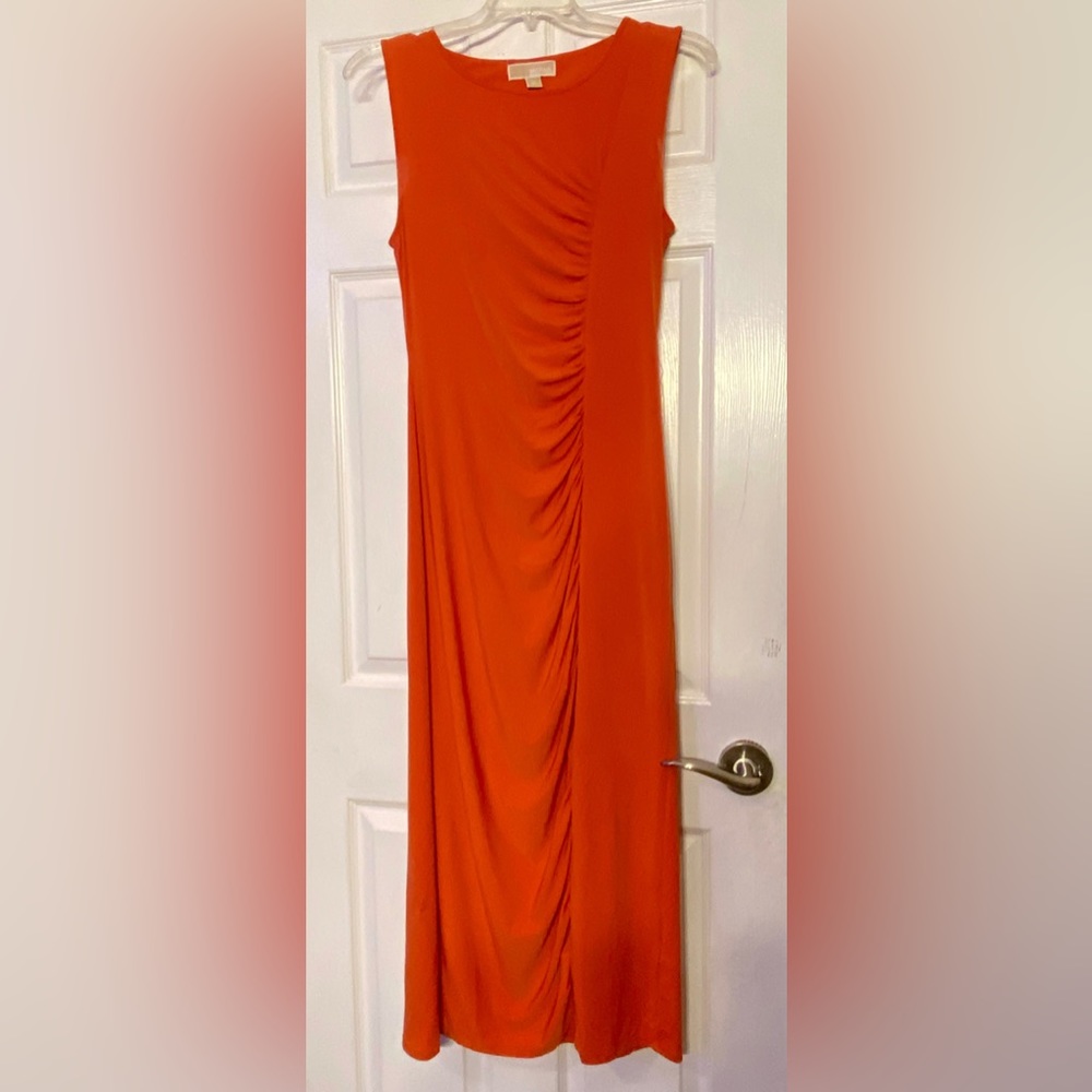 NWT $175 Michael Kors Smocked Halter Maxi Dress Coral Reef. 
New without tag.